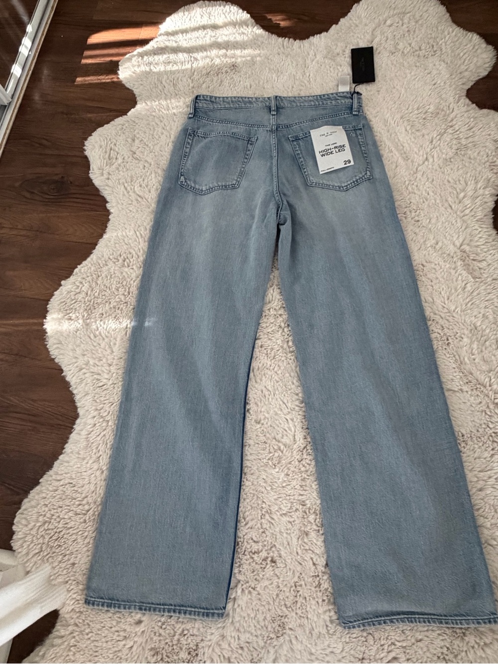rag & bone Light Wash Wide Leg Jeans